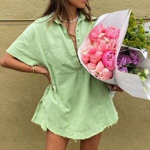 Free People Elliot Debim Tunic Green